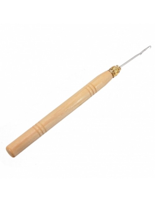 Wooden handled Hook Threading Tool | Cleopatra Hair Extensions